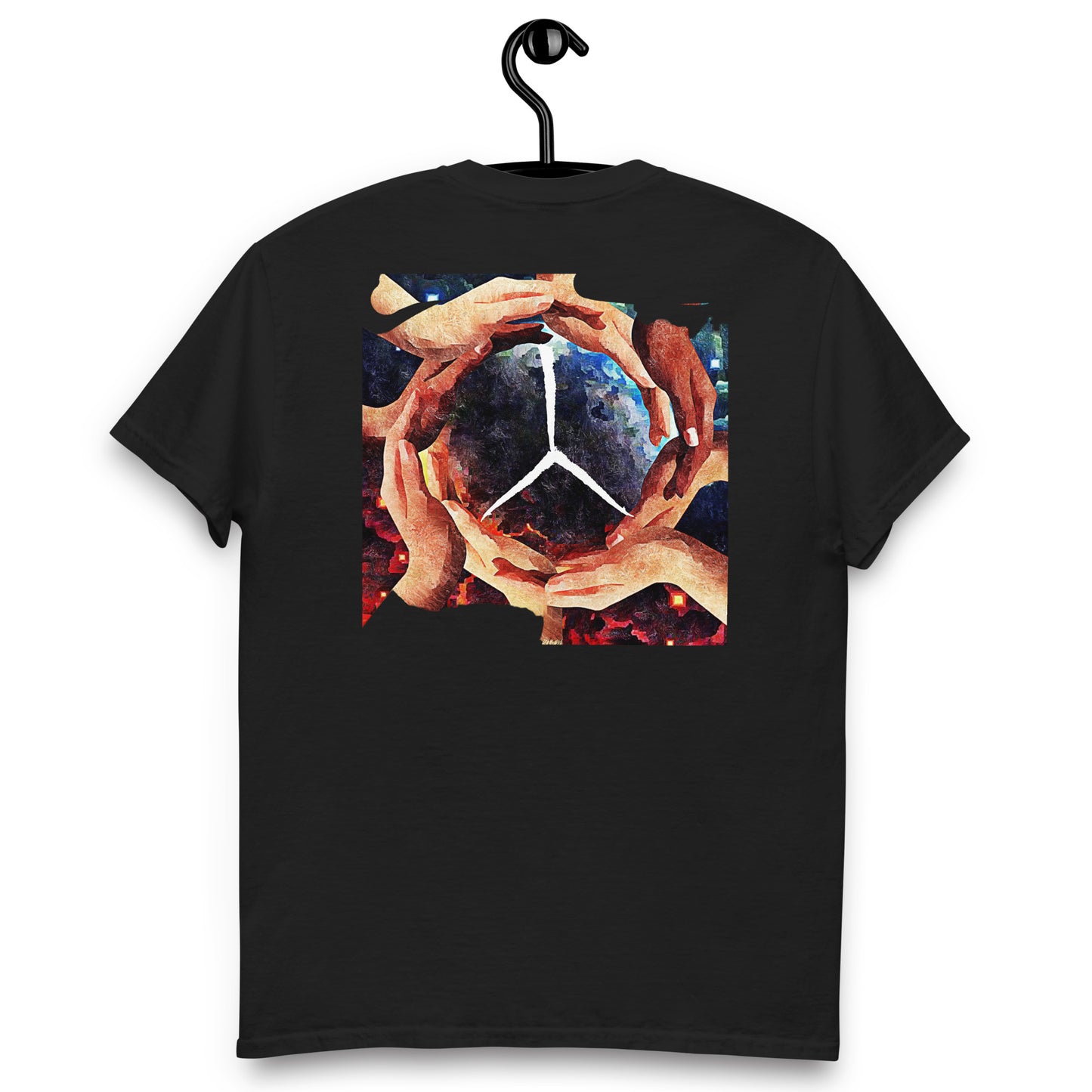 Official Sketch A Peaze World Peaze World Love With Peaze Sign Logo Men's Classic Tee