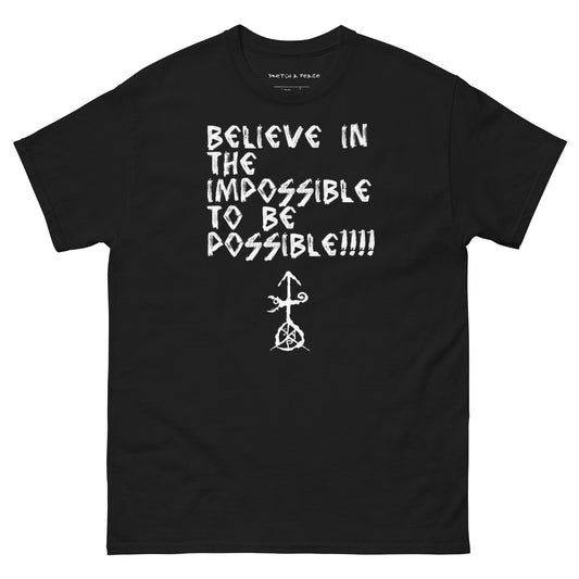 Official Sketch A Peaze Believe in the Impossible to be Possible Men's Classic Tee