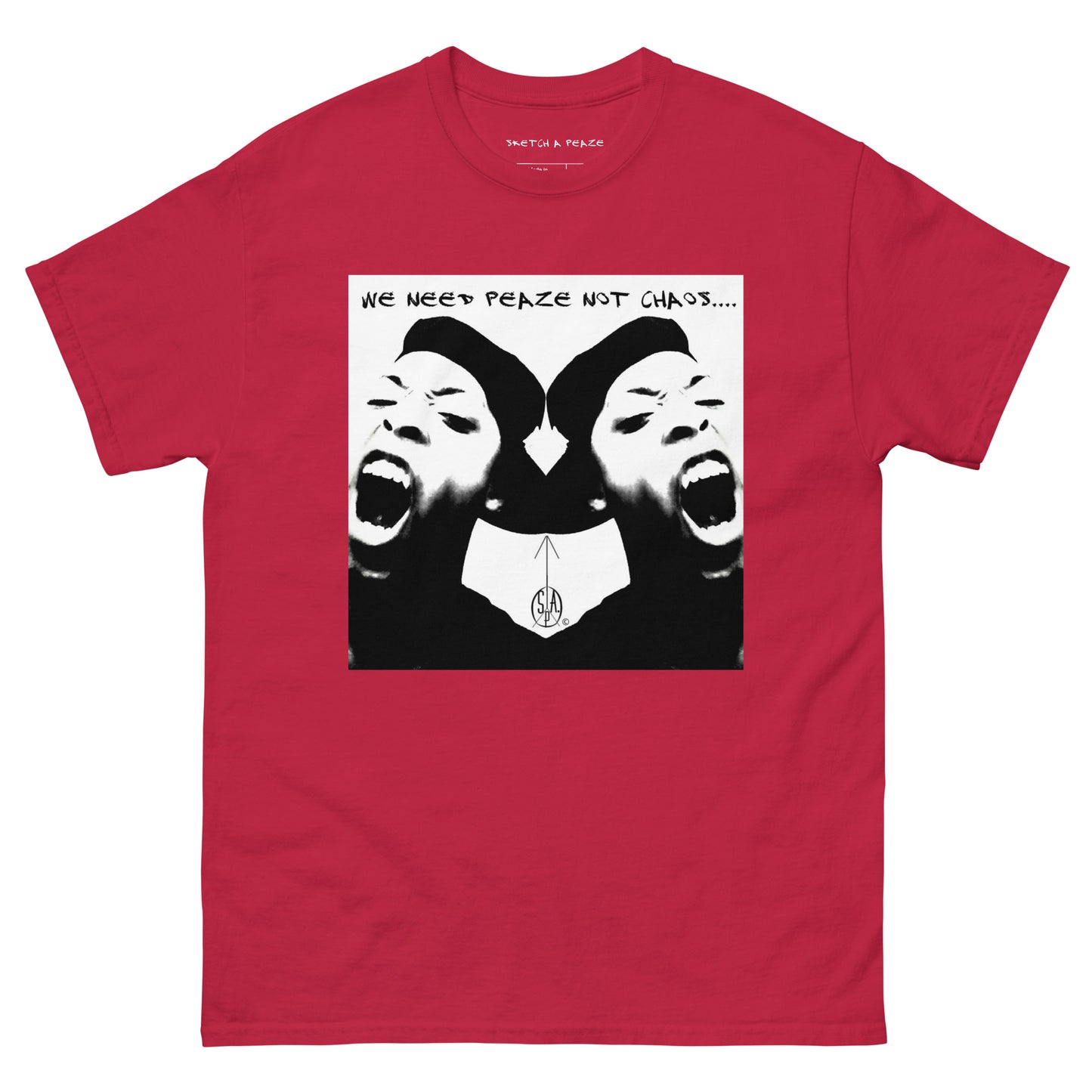 Official Sketch A Peaze We Need Peaze Not Chaos Men's Classic Tee