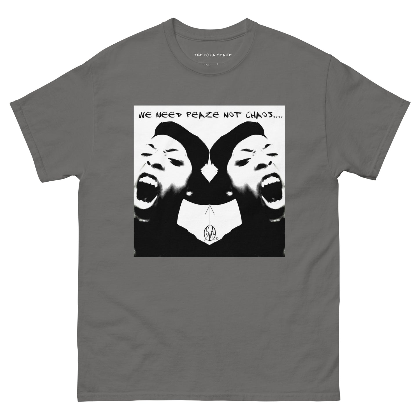 Official Sketch A Peaze We Need Peaze Not Chaos Men's Classic Tee
