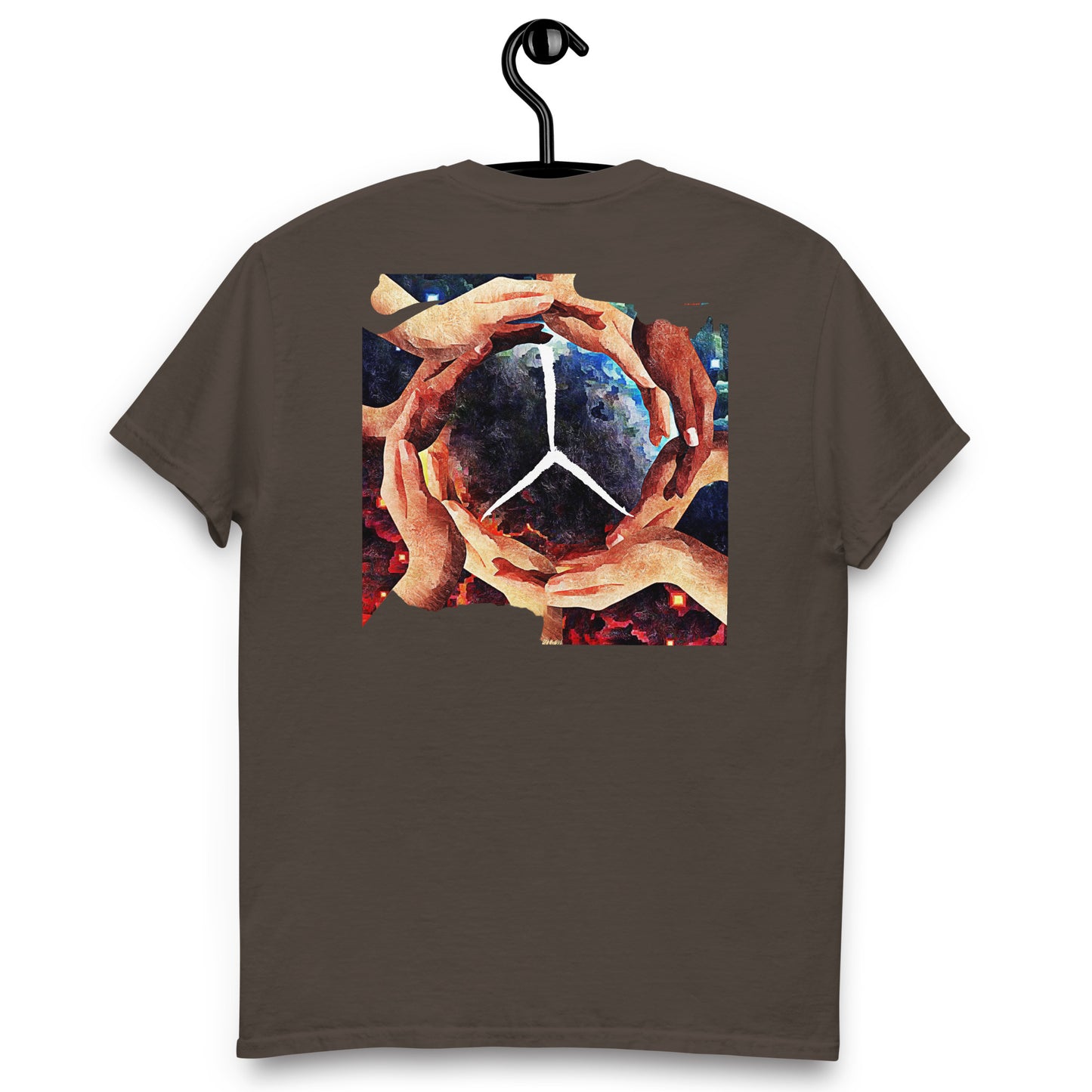 Official Sketch A Peaze World Peaze World Love With Peaze Sign Logo Men's Classic Tee