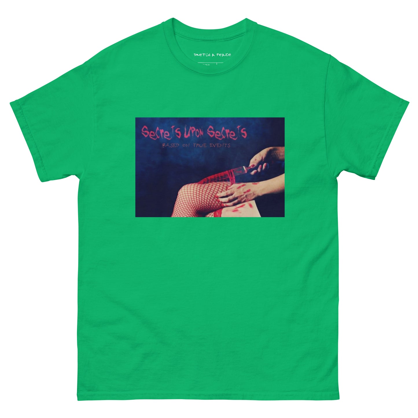 Official Sketch A Peaze Secrets Upon Secrets Movie Promo Poster Christi Valentine Killer Men's classic tee