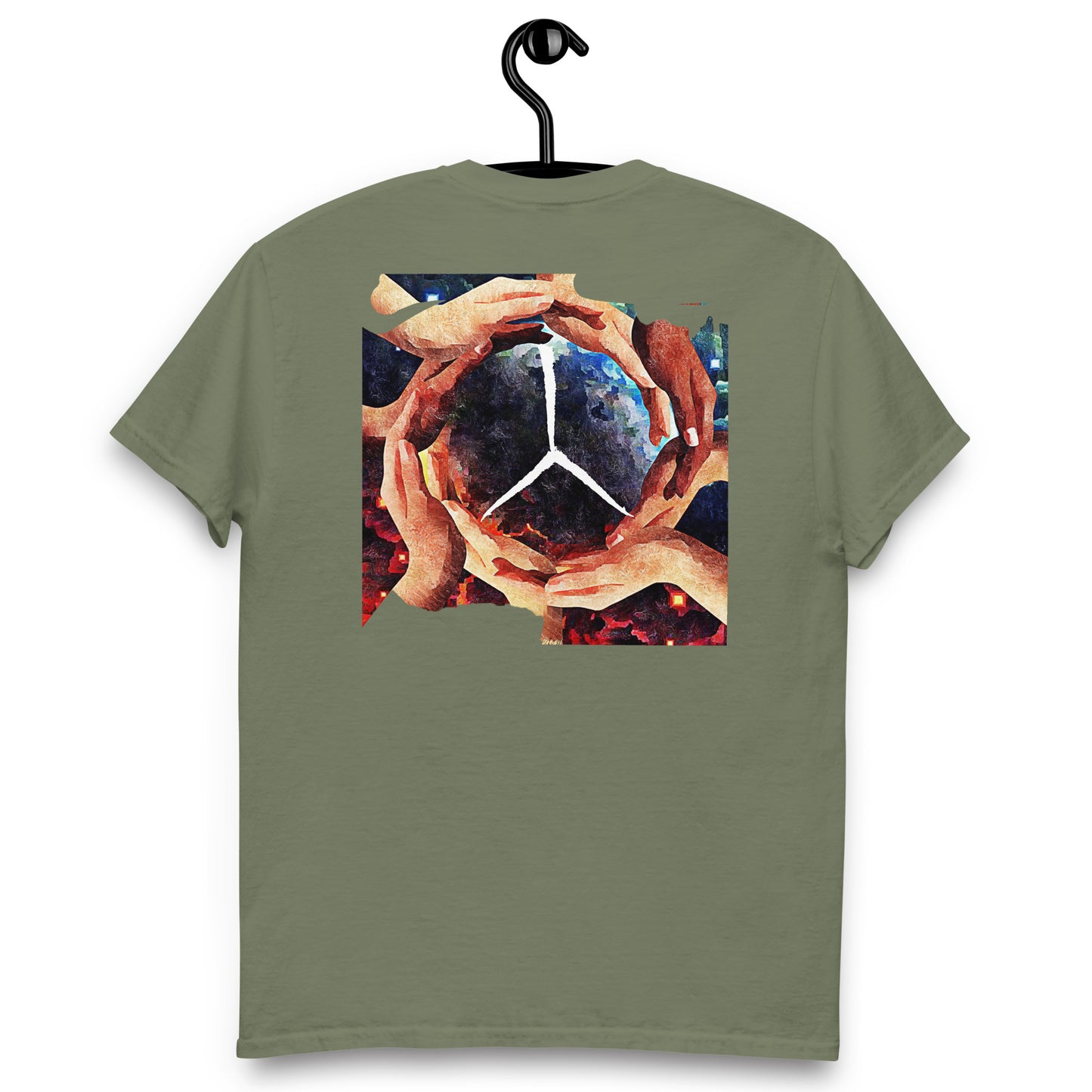 Official Sketch A Peaze World Peaze World Love With Peaze Sign Logo Men's Classic Tee