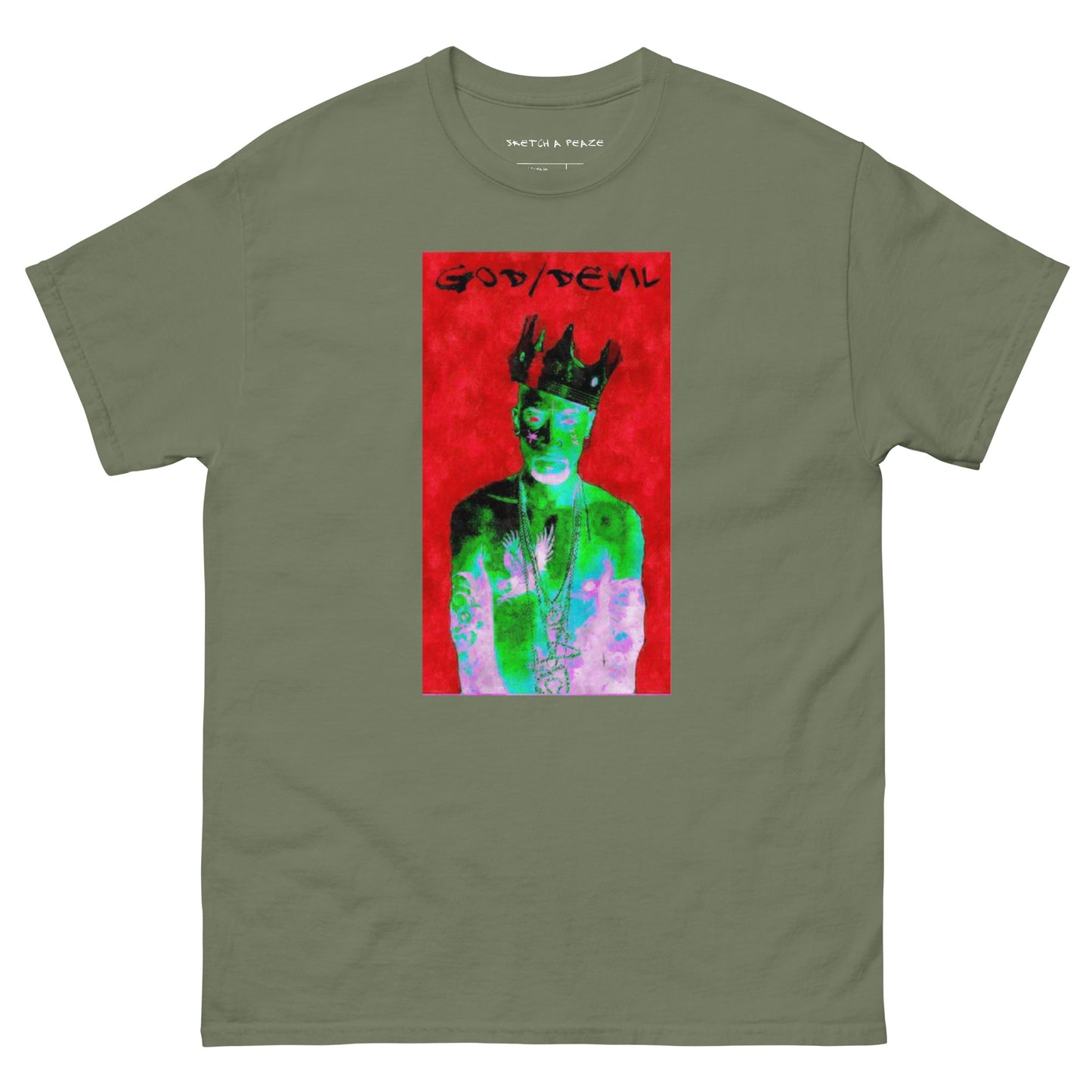 Official Sketch A Peaze God Devil Musician Men's Classic Tee