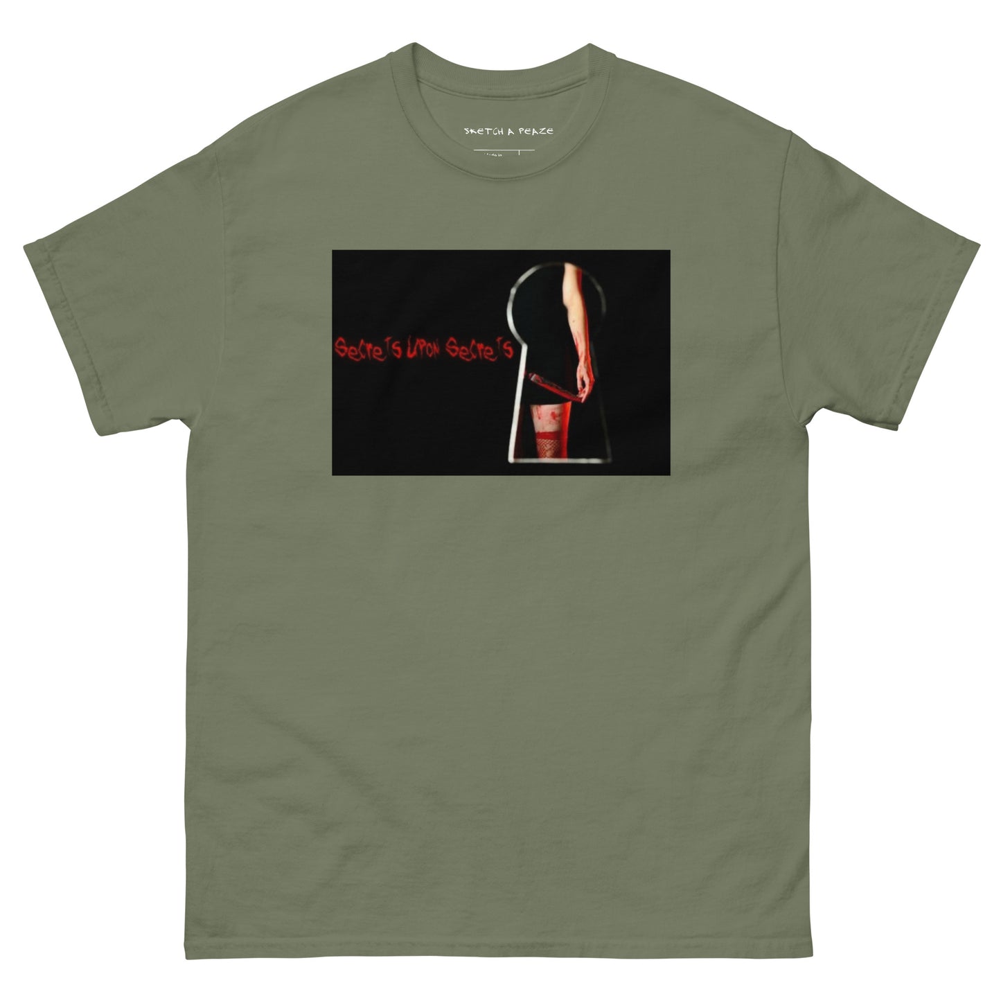 Official Sketch A Peaze Secrets Upon Secrets Movie Promo Poster Motion Picture Men's Classic Tee