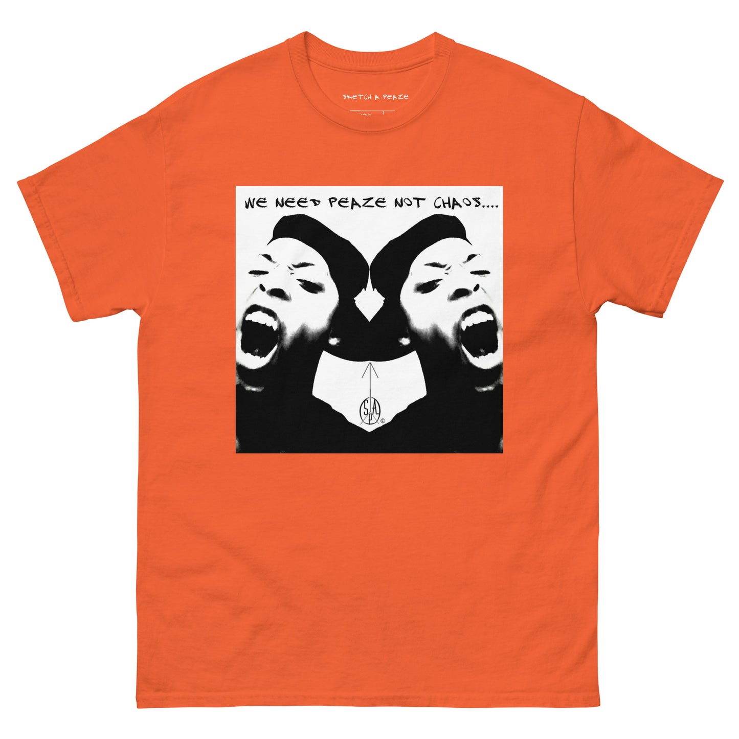 Official Sketch A Peaze We Need Peaze Not Chaos Men's Classic Tee