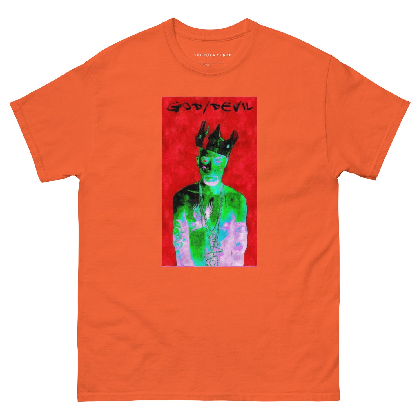 Official Sketch A Peaze God Devil Musician Men's Classic Tee