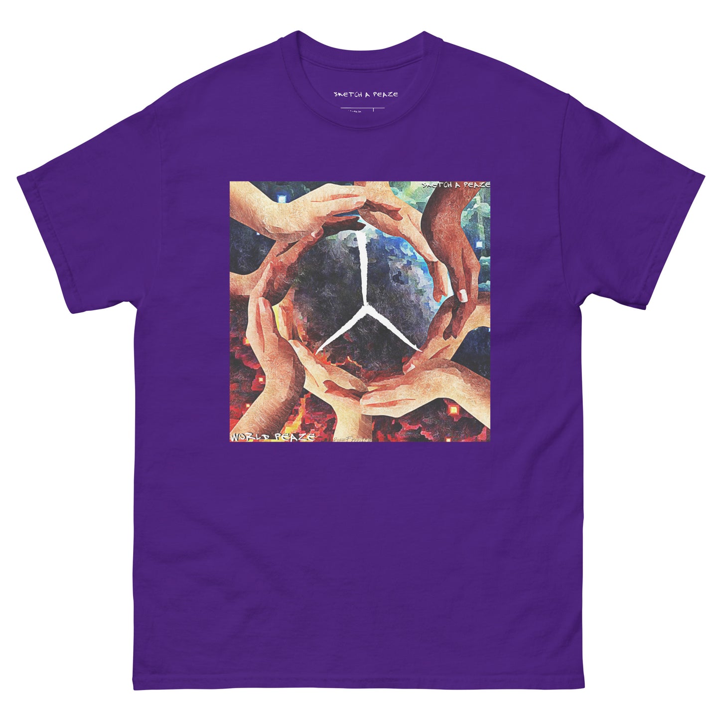 Official Sketch A Peaze World Peaze Album Single Men's Classic Tee