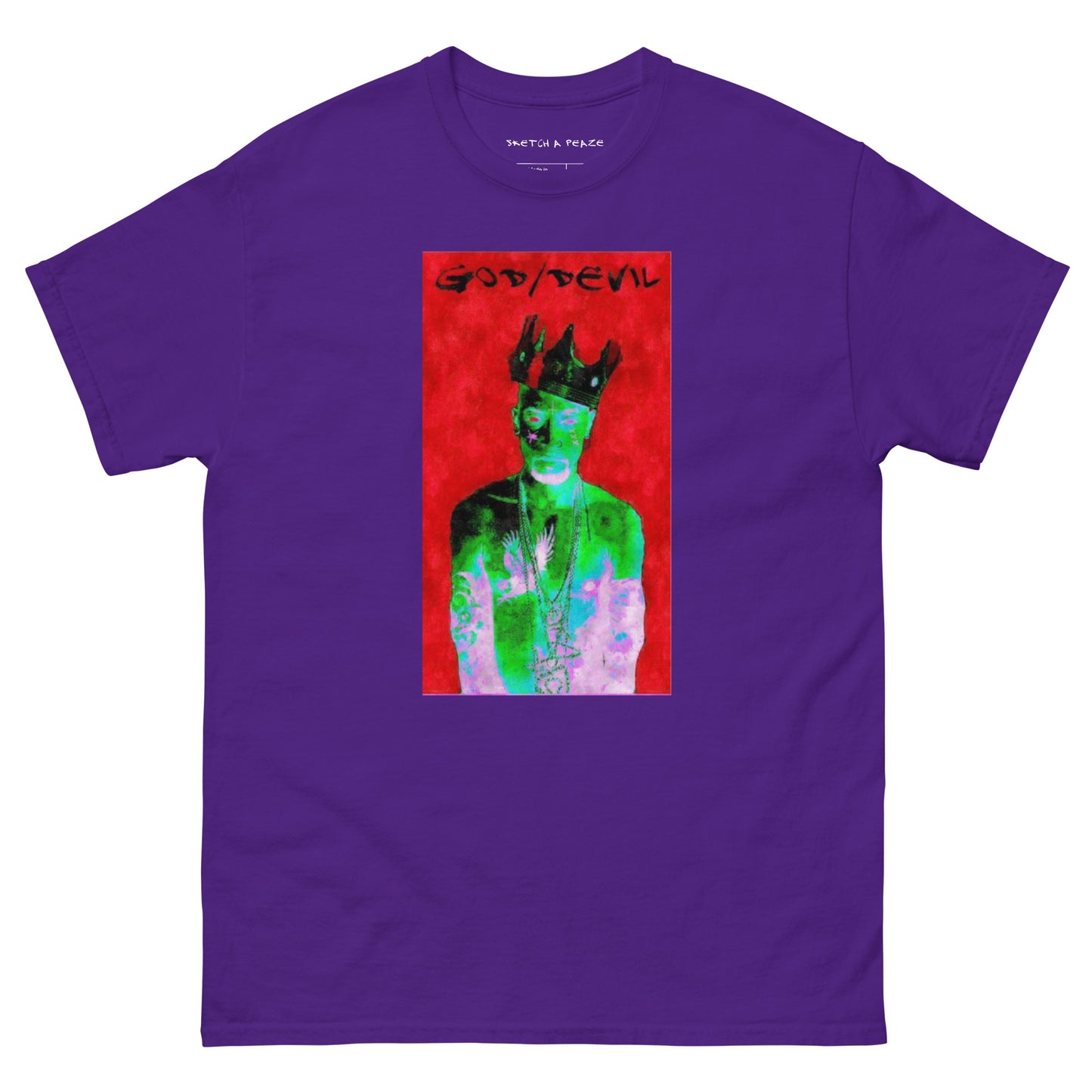 Official Sketch A Peaze God Devil Musician Men's Classic Tee