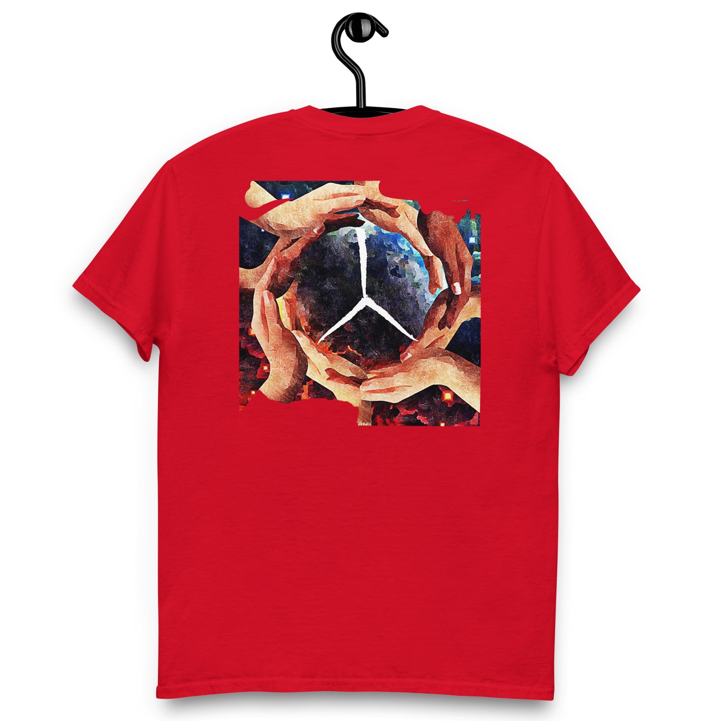 Official Sketch A Peaze World Peaze World Love With Peaze Sign Logo Men's Classic Tee