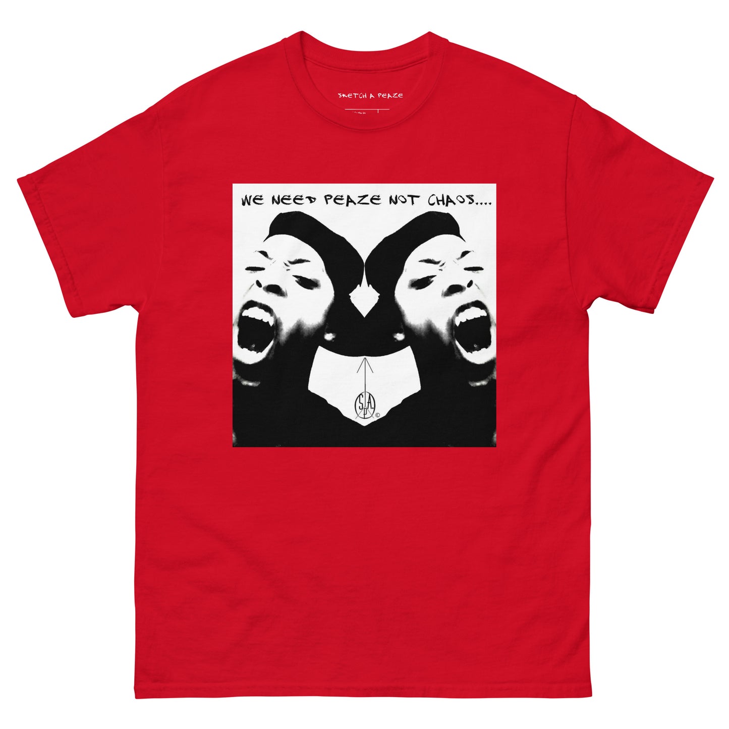 Official Sketch A Peaze We Need Peaze Not Chaos Men's Classic Tee