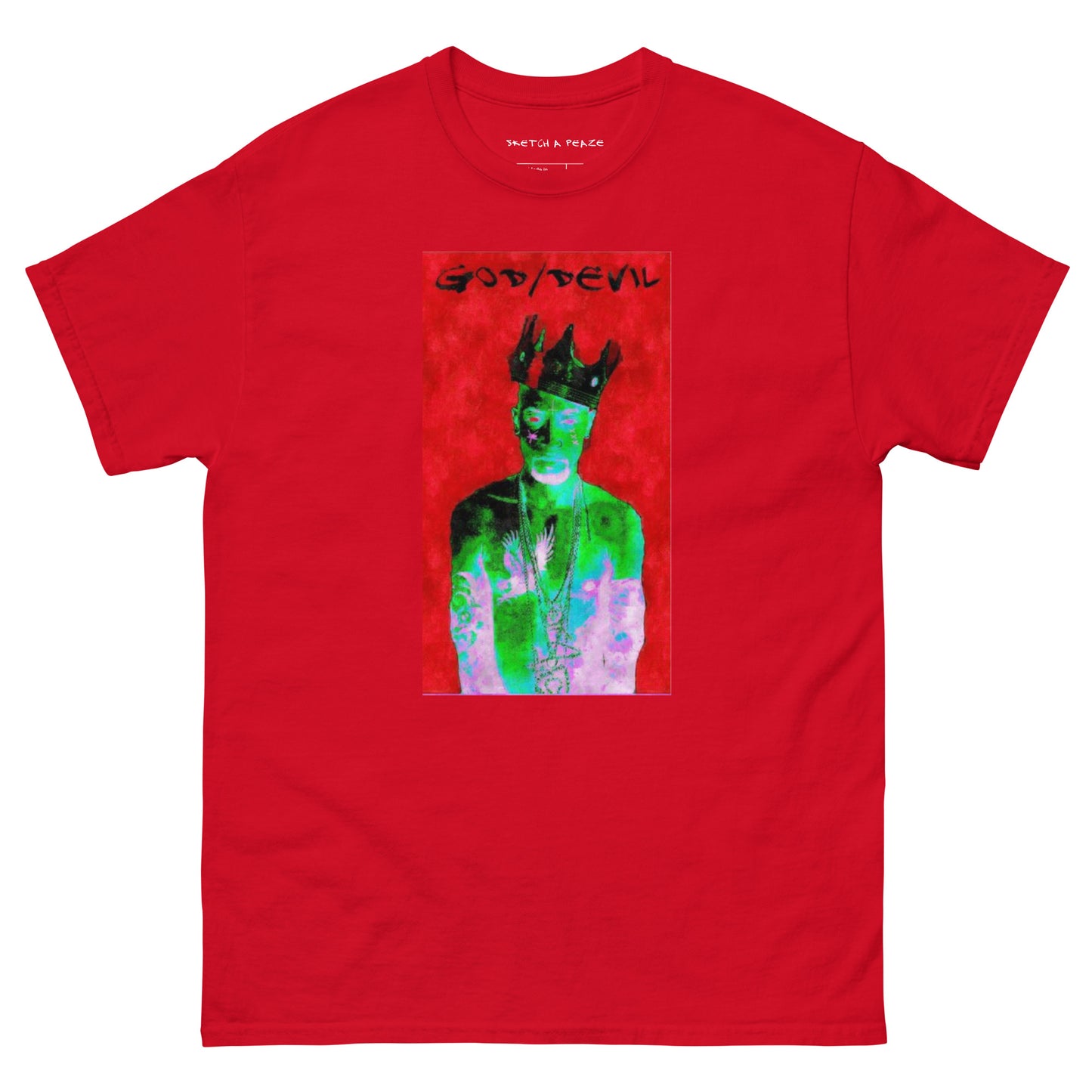 Official Sketch A Peaze God Devil Musician Men's Classic Tee