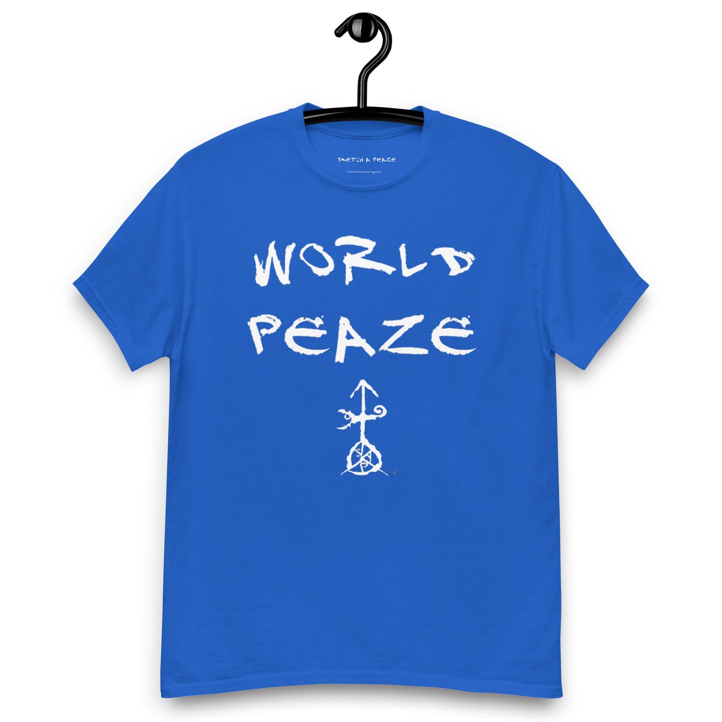 Official Sketch A Peaze World Peaze World Love With Peaze Sign Logo Men's Classic Tee