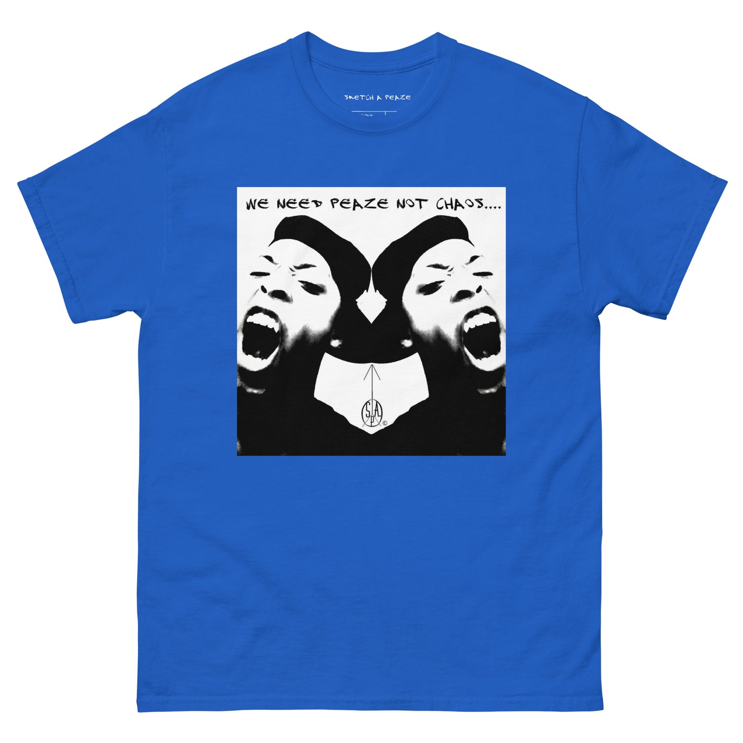 Official Sketch A Peaze We Need Peaze Not Chaos Men's Classic Tee