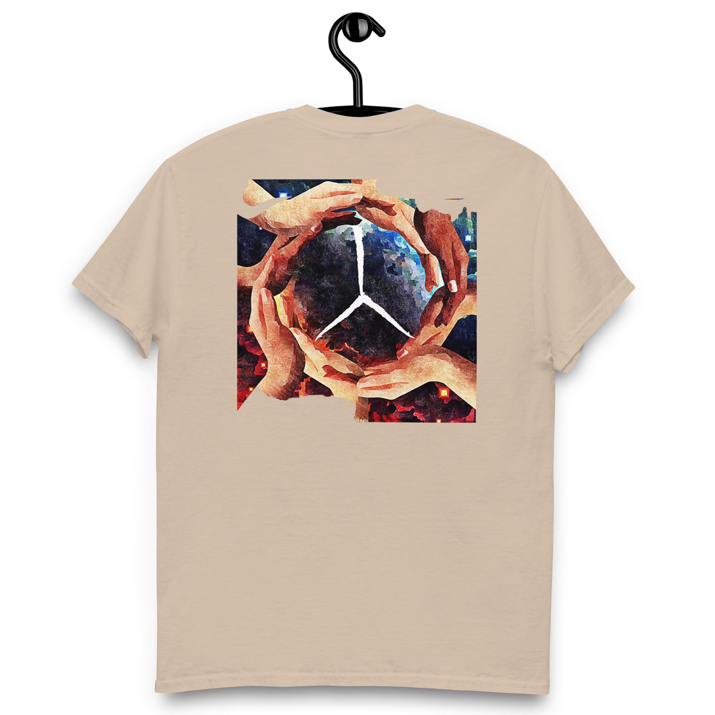 Official Sketch A Peaze World Peaze World Love With Peaze Sign Logo Men's Classic Tee