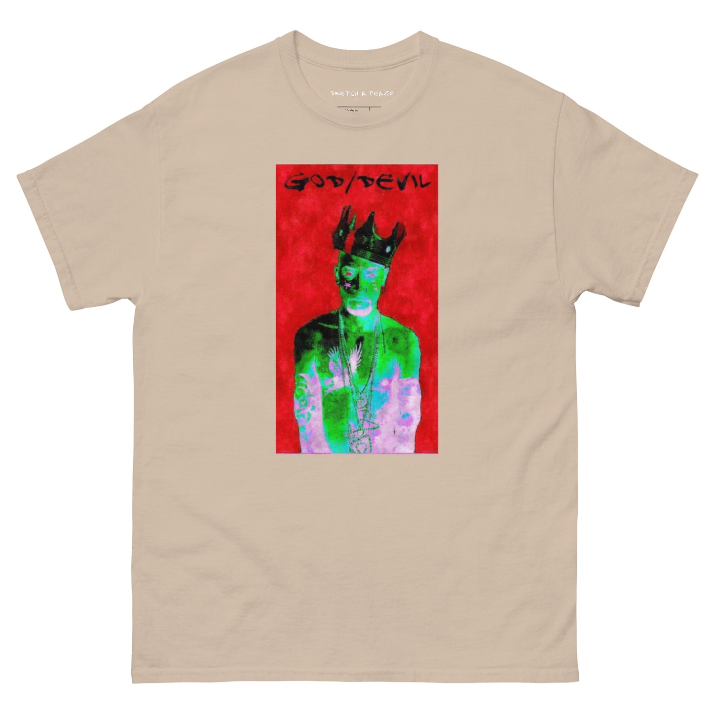 Official Sketch A Peaze God Devil Musician Men's Classic Tee