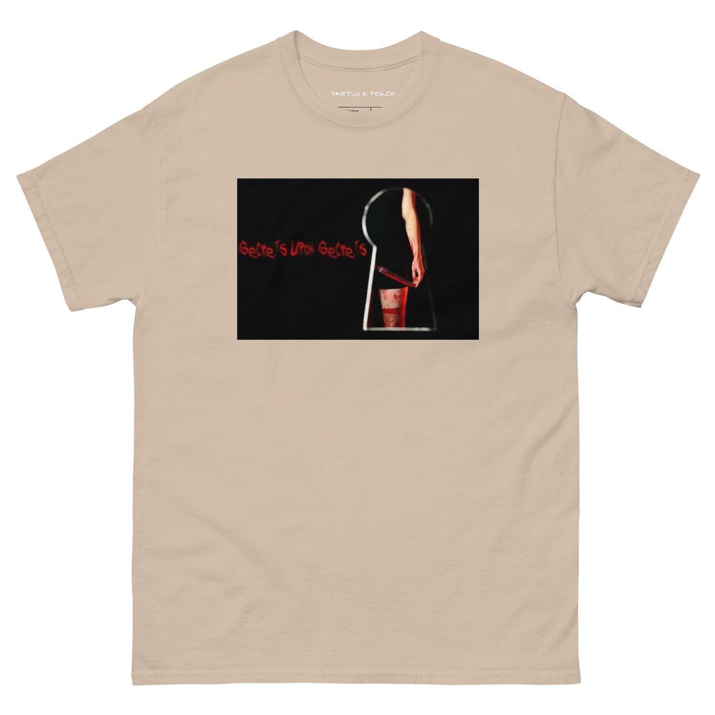 Official Sketch A Peaze Secrets Upon Secrets Movie Promo Poster Motion Picture Men's Classic Tee