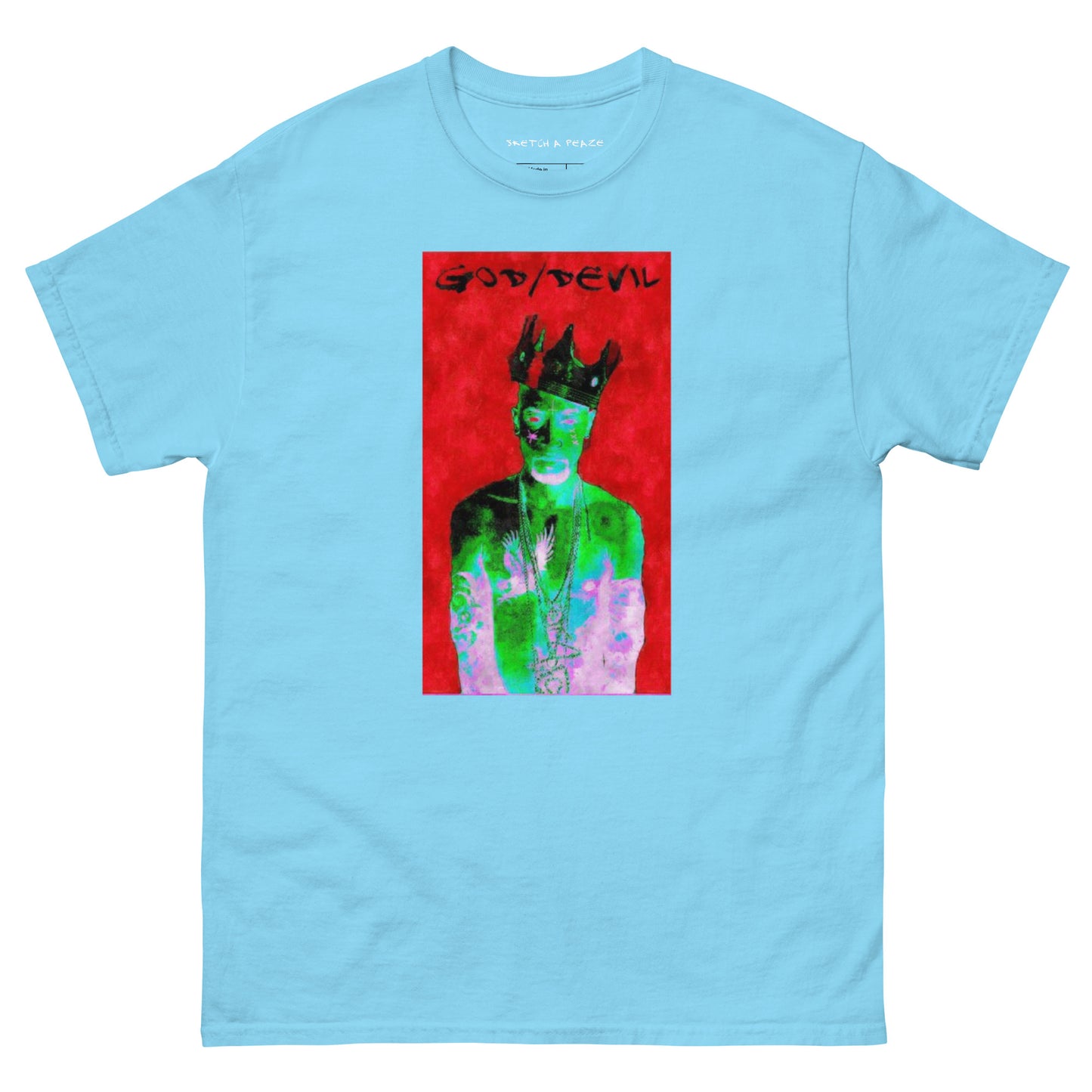 Official Sketch A Peaze God Devil Musician Men's Classic Tee