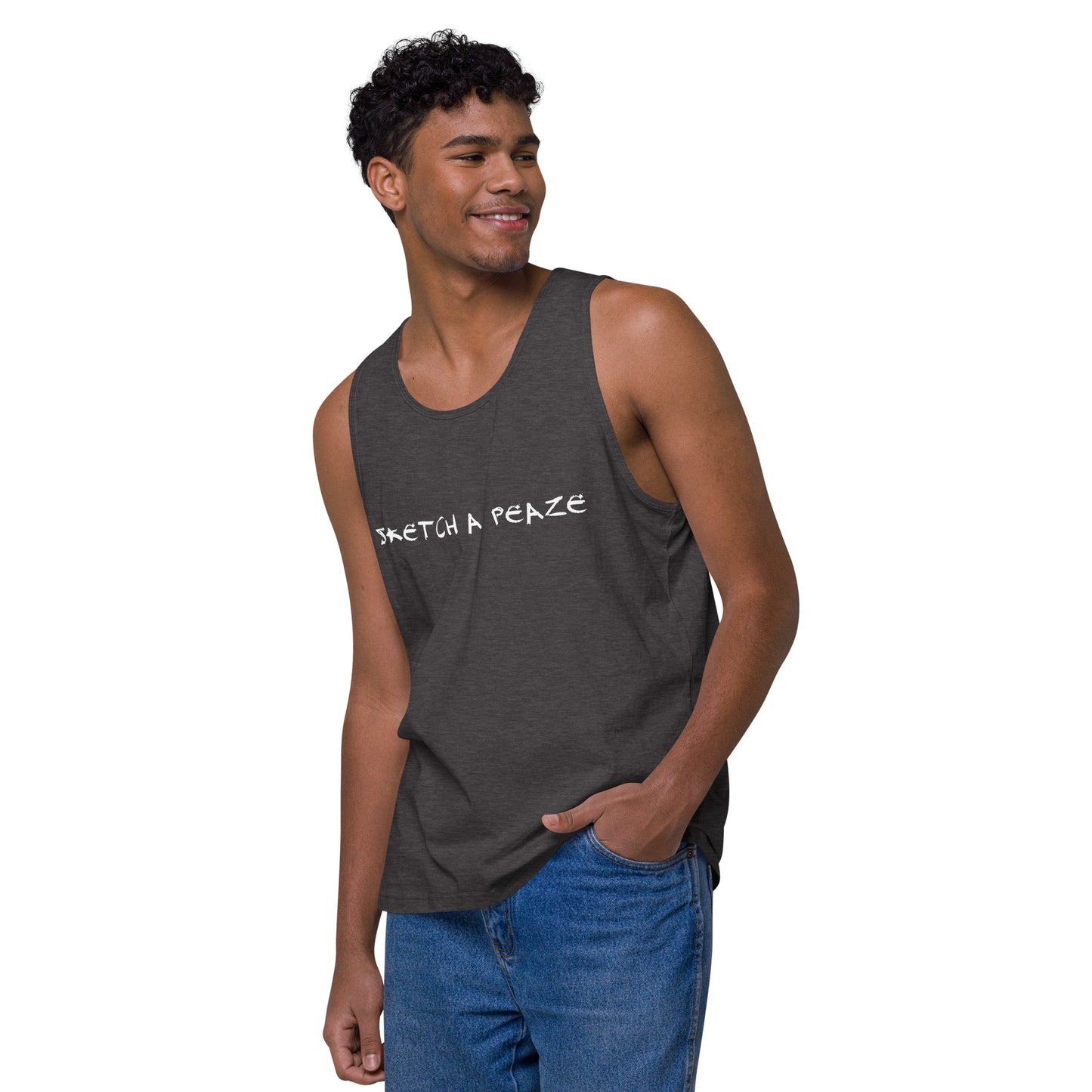 Official Sketch A Peaze Artist Logo Name Men’s Premium Tank Top