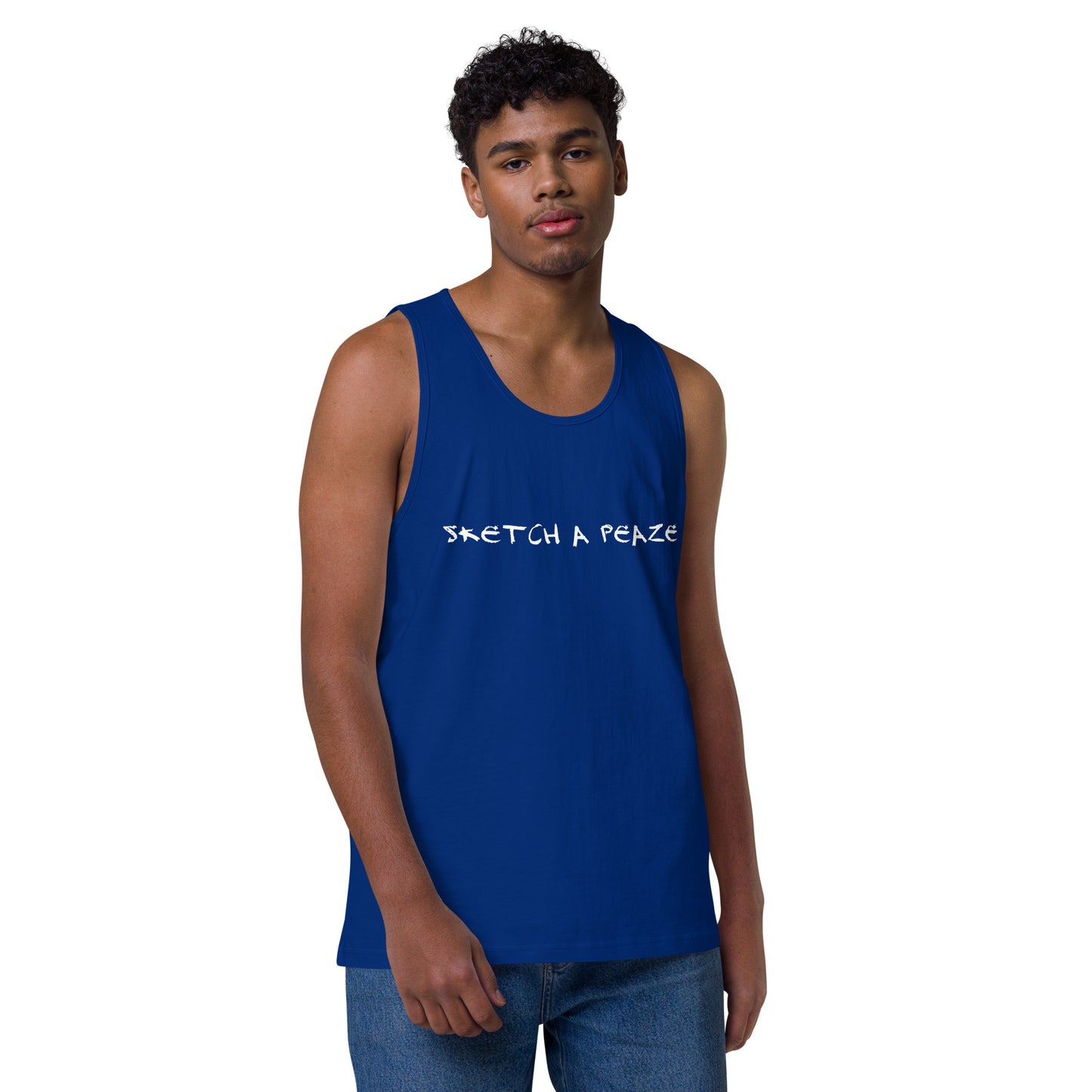 Official Sketch A Peaze Artist Logo Name Men’s Premium Tank Top