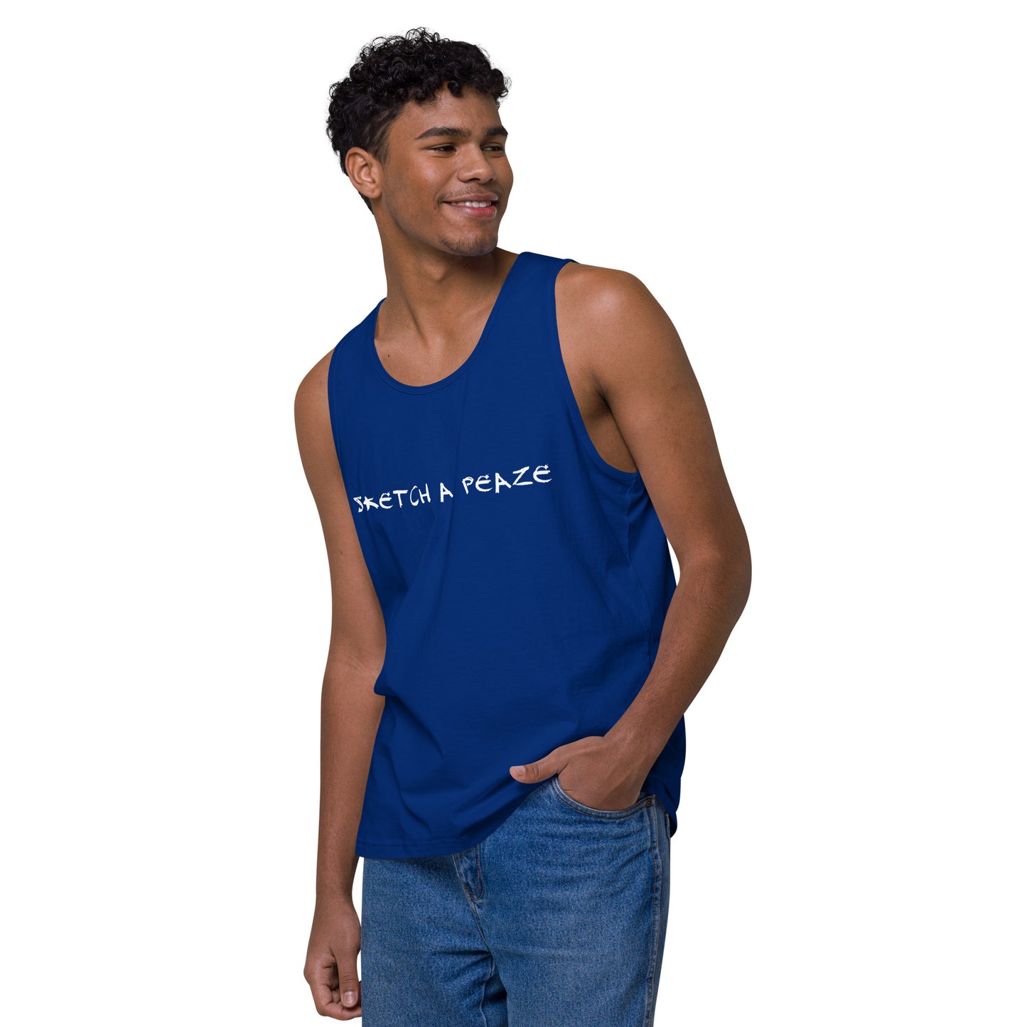 Official Sketch A Peaze Artist Logo Name Men’s Premium Tank Top