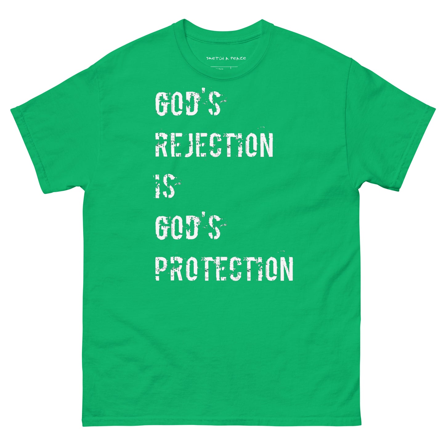Official Sketch A Peaze God's Protection is God's Rejection Unisex Classic Tee
