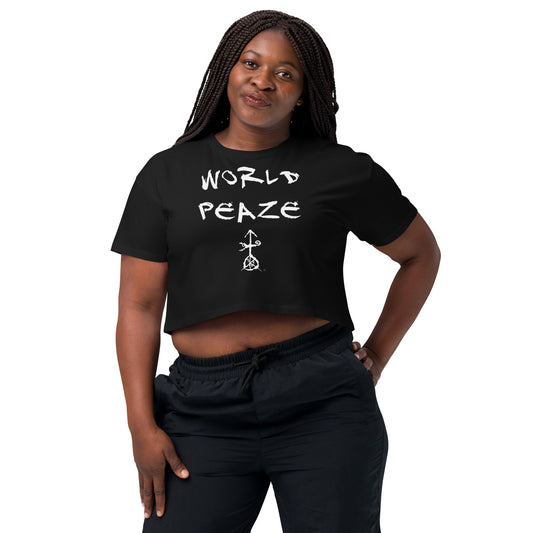 Official Sketch A Peaze World Peaze Women’s Crop Top