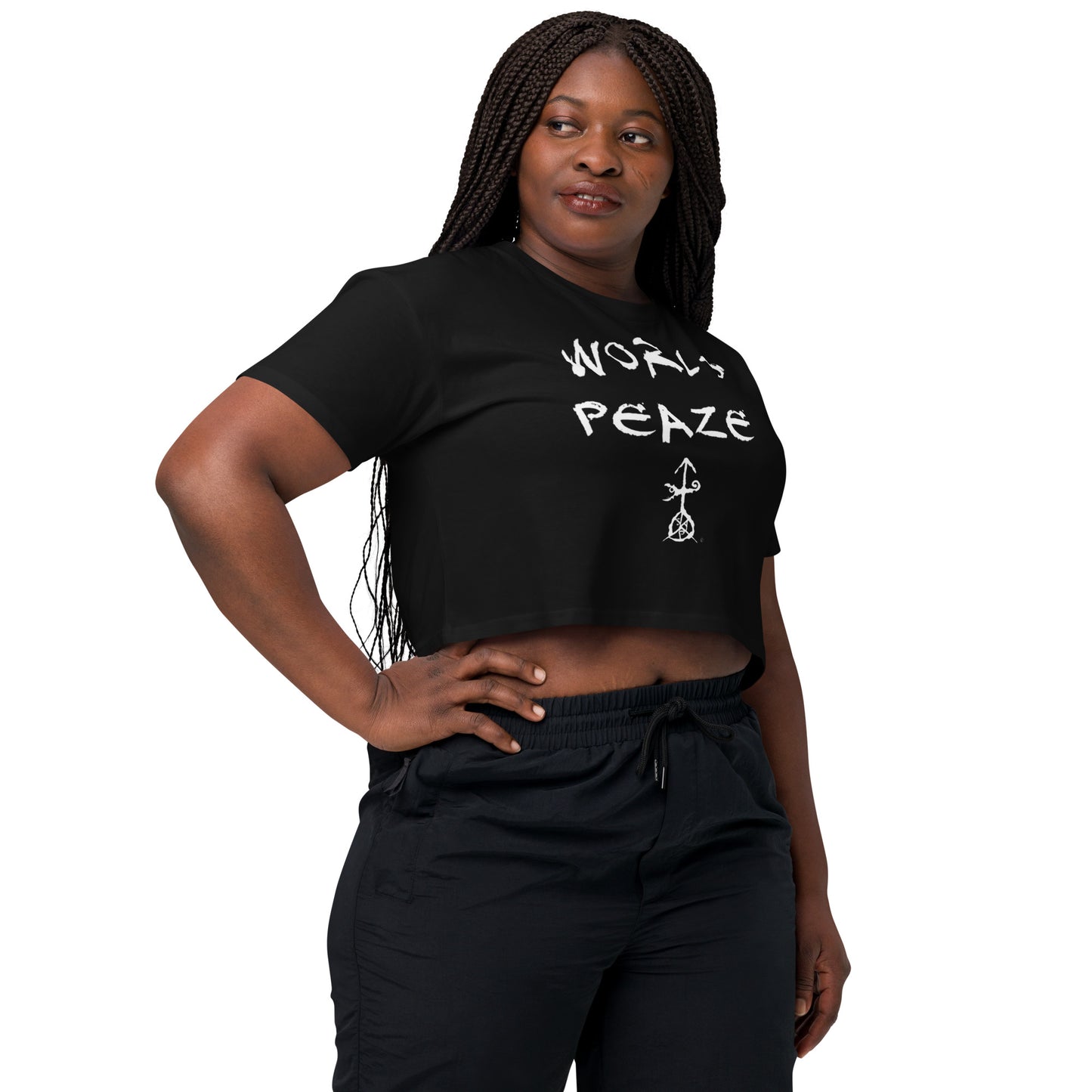 Official Sketch A Peaze World Peaze Women’s Crop Top